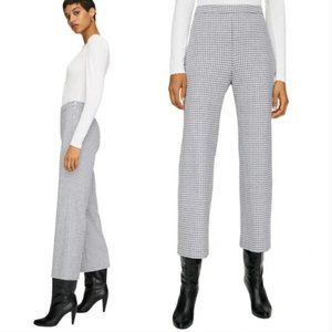 New Aritzia Wilfred Kick Flare High Waist Gingham Pant in Black and White size 0